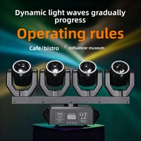 Barre de lumière LED laser à 4 têtes, faisceau de couleurs riches et éblouissantes, effet rotatif pour KTV, mariage, éclairage de scène LED
