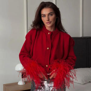 <span class=keywords><strong>Pull</strong></span> à manches longues en mélange polyester et laine avec coutures sur les poignets, style INS, pour femmes européennes et américaines, collection automne, best-seller <span class=keywords><strong>AliExpress</strong></span> - Product Image 3