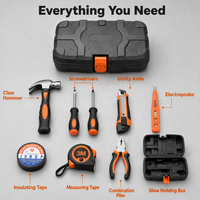 Coffret d'outils manuels multifonctionnels 9 pièces en acier au carbone le plus populaire, marteau à griffes, pour réparation DIY, avec étui rigide, OEM