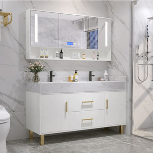 Mueble de Baño Moderno y Económico de 32 Pulgadas, Montado en la Pared, con 1 Lavabo, de Lujo para Hotel, Color Blanco, Liquidación - Product Image 4