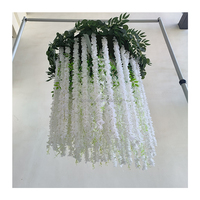 Décoration suspendue pour mariage, fleurs murales, glycine suspendue, lustre floral, plafond en fleurs de glycine