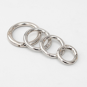 Porte-clés en alliage de zinc mousquetons pince à ressort joint torique cercle mousqueton rond mousqueton à ressort rond porte joint torique mousqueton porte-clés - Product Image 5
