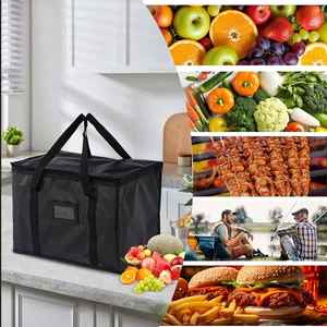 Sac isotherme en aluminium sur mesure avec fermeture éclair et poignées pour la livraison et les courses - Product Image 4