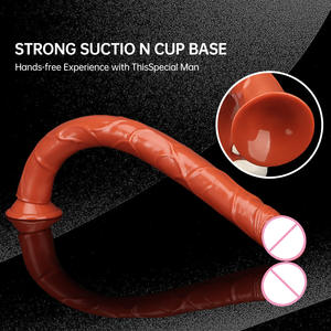 Dildo Masculino Largo, Pene Extremadamente Largo para Inserción Anal Externa, Látigo para Penetración Anal, 100% Impermeable, Suave - Product Image 1