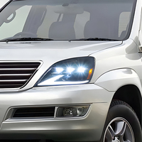 Ensemble de phares LED KGKB pour Lexus GX GX470 2003-2009, 6000K, trois lentilles de projecteur, clignotants séquentiels, démarrage Plug & Play