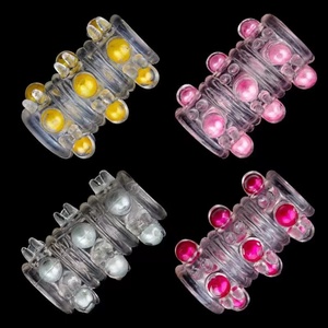 Anillo para Pene con Perlas y Cristales, Funda para Pene con Espigas, Juguete Sexual para Adultos, Diversión en Pareja, Retrasa la Eyaculación para Hombres - Product Image 4