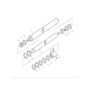 Cylindre de levage Doosan Daewoo D50112391 à double action en acier hydraulique pour chariot élévateur diesel B15SE B18SE B20SCE - Product Image 1