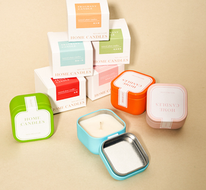 Bougie parfumée en cire de soja en boîte de conserve multicolore, bougies romantiques faites à la main avec ajout d'huile essentielle, tendance best-seller - Product Image 3