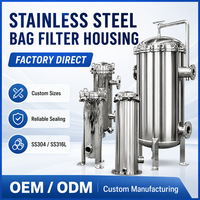 Vente en gros OEM – Boîtier de filtre à liquide en acier inoxydable, simple ou multi-sacs, pour la filtration industrielle des liquides