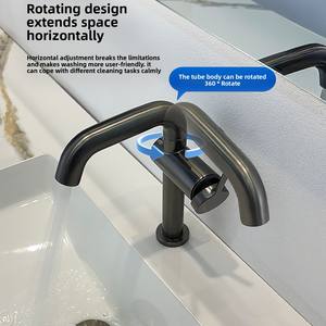 Robinet de lavabo de style luxueux nouvelle génération, rotatif, en céramique, eau froide et chaude, anti-éclaboussures, multifonction - Product Image 3