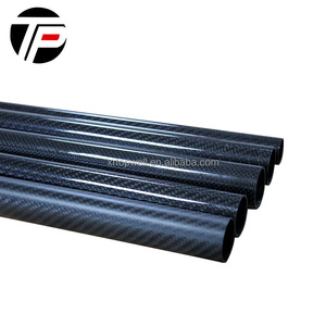 Eje de flecha de fibra de carbono brillante de tejido liso <span class=keywords><strong>3K</strong></span>, ejes de flecha personalizados de fibra de carbono puro para deportes de tiro con arco - Product Image 1