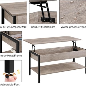 Cross-border floor-standing living room sofa side <b>table</b>, creative bedside <b>table</b>, multi-functional height-<b>adjustable</b> storage - Product Image 4