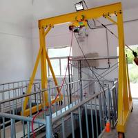 Grue portique mobile électrique certifiée CE, capacité 5 tonnes, hauteur de levage 3m, télécommande au sol