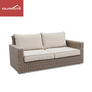 طقم أريكة خارجية حديثة مقاومة للماء مصنوعة من الراتان مع كراسي زاوية - أثاث للحدائق والشرفات - Product Image 3