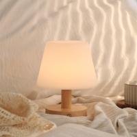 Design romantique organique simple nordique bois PE 2000mAh led tables recharge lampe veilleuses pour décor de chevet