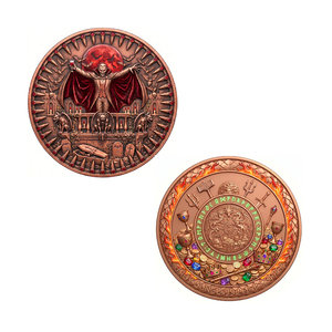 Moneda de Desafío de Cobre Fino .999 de 1oz con Relieve Alto, Diseño de Terror Gótico: <span class=keywords><strong>Conde</strong></span> Drácula, Lord Vampiro, Luna de Sangre, para Exhibición Artística y Regalo - Product Image 1