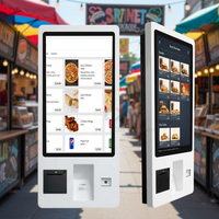 WUXIN - Quiosco de Pedidos con Pantalla Táctil LCD de 27 Pulgadas para Restaurantes, con Lector de Códigos de Barras, SDK y Pago de Autoservicio