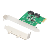 Carte RAID SATA III 2 ports Lekuo 0/1/JBOD, PCIe X1-x16 vers SATA 6 Gbps, contrôleur d'extension pour serveur NAS, Asmedia ASM1061R
