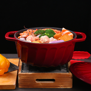 Chất Lượng Cao Đúc Sắt Men Tráng Hà Lan Nồi Đồ Nấu Nướng Đúc Sắt Nồi Súp Nồi - Product Image 3