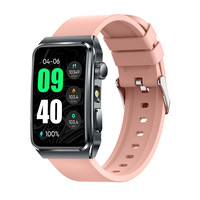Montre connectée avec fonction d'appel, assistant vocal, podomètre, surveillance de la fréquence cardiaque, mesure de la pression artérielle, étanche, écran TFT magnétique