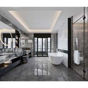 Mueble de Baño Flotante de Madera Contrachapada con Lavabo de Sobre Encimera, Resistente al Agua, Moderno y de Lujo para Hotel o Hogar - Product Image 3