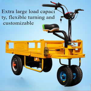 Chariot électrique à plateforme lourde à plateau plat, chariot électrique à quatre roues, transporteur, chantier <span class=keywords><strong>de</strong></span> construction, batterie - Product Image 3