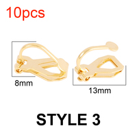 Convertisseurs de boucles d'oreilles en acier inoxydable plaqué or 14 carats résultats de boucles d'oreilles à clipser pour pince d'oreille Triangle non percée pour la fabrication de bijoux