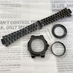 Kit de caja y correa negros de acero inoxidable de 41 mm, modelo 5711, con esfera y movimiento manual NH35/NH38 - Product Image 4