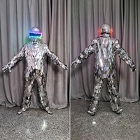 Costume sur pilotis lumineux personnalisé Costume miroir technologie réfléchissante Alien Performance Dress Bar Show Fast Tour Dance pour adulte