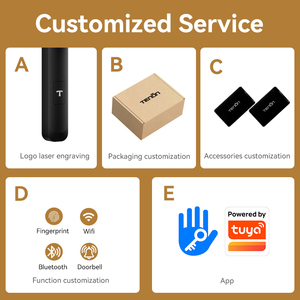 Tenon K9 tastiera elettronica intelligente maniglia serrature per porte impronte digitali biometriche all'interno Keyless Digital Slim Tuya Smart Lock - Product Image 5