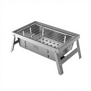 CS Brand Outdoor Camping Picnic Portable Durable Folding 304 Stainless Steel Charcoal Fire <b>BBQ</b> <b>Grill</b> Touch Control Flame Safety - Product Image 3