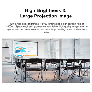 Epso N CB-2155W 3LCD Projector 5000 Lumens WXGA | 15000:1 Contrast <b>Wireless</b> Dual for Office/Classroom CB-2155W Epso N CB-2155W C - Product Image 6