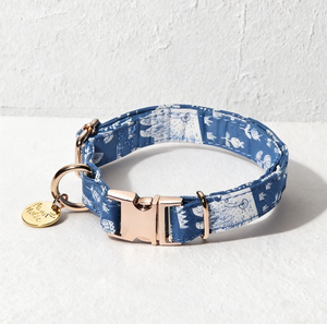 Collier pour chien personnalisé en coton élégant et confortable, imprimé d'animaux, taille S, réglable, doux et durable pour les petites races - Product Image 1