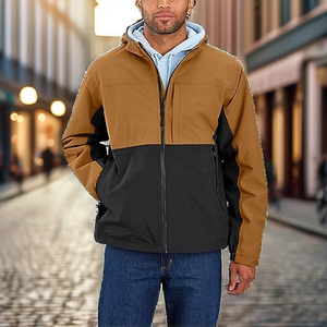 High Quality Men's Autumn Bomber <b>Jacket</b> with Front Zipper Closure <b>Thin</b> MA1 Flight Design <b>Waterproof</b> Nylon Woolen Coat - Product Image 2