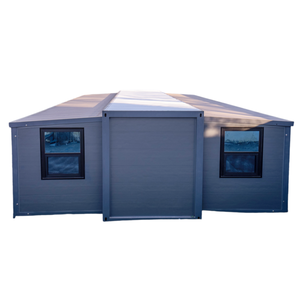 Villa préfabriquée haut de gamme à double aile extensible de 40 pieds avec système de panneaux solaires personnalisé, certifiée sans amiante australienne, prix abordable - Product Image 1