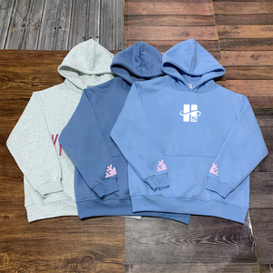 Sweat à capuche sport pour homme, coupe ample, anti-plis, couleur unie, style basique, avec patch brodé personnalisé automne, 60% coton 40% polyester - Product Image 5