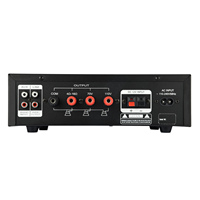Amplificateur PA actif professionnel JBHKJ FS-206 60W 70V/100V avec mixeur karaoké intégré, système de sonorisation 2 zones, en alliage d'aluminium