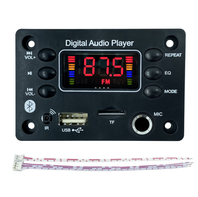 MP3 Blue Tooth Decoder Board Audio Decoder Car Speaker Motherboard Accessories 2*25W MP3 Decoding Board Amplifier Board