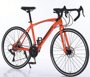 Vélo de course sur route 700C, 21 vitesses, freins à disque, cadre rigide (sans amortisseur arrière), fourche en acier, jantes en alliage d'aluminium, ordinaire - Product Image 6