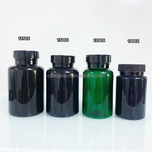 60 مللي 2oz الحيوانات الأليفة العنبر الأسود زجاجة بلاستيكية غطاء عازل للطفل الطب اللوحي المكملات زجاجة مع أغطية لولبية - Product Image 6