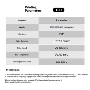 Filament d'impression 3D <span class=keywords><strong>TPU</strong></span> <span class=keywords><strong>85A</strong></span> & 90A, durable, flexible, souple, élastique, absorption des chocs, résistance aux impacts - Product Image 5