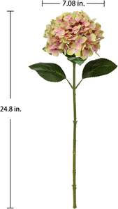 Flores Artificiales de Hortensia Grandes de Tacto Real en Blanco, Verde y Azul, de Látex, para Bodas y Pascua, con Tallos Incluidos - Product Image 6