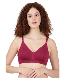Ladies Daily Wear Non <b>Wired</b> Full Coverage Bra Smooth Breathable Lightweight Seamless Fabric Comfortable Encircle Support Bra - Product Image 1