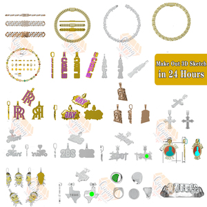 Ciondolo Hip Hop in Argento Sterling S925 con Diamanti <span class=keywords><strong>Moissanite</strong></span> VVS, Charm Personalizzato One Piece, Gioiello Iced Out di Luffy - Product Image 6