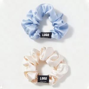 Élastique à cheveux en soie 100% anti-emmêlement, personnalisable avec logo, pour femmes, style scrunchie tendance, OEM - Product Image 2