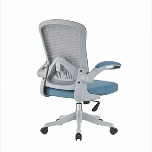 Furnitur kantor eksekutif Modern, kursi komputer jaring ergonomis dengan dasar logam, kursi kantor panas dewasa