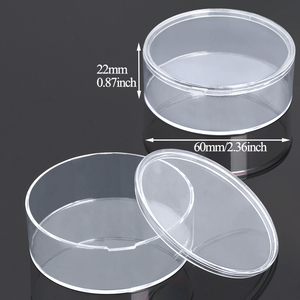 Boîte ronde transparente en PS personnalisée SUNSHING avec couvercle, petite boîte cadeau en plastique pour bonbons, boîte à dragées pour mariage, dessert ou collation de fête - Product Image 3