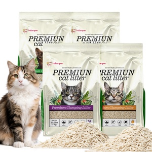 Litière pour chat au tofu personnalisable avec logo, parfumée, agglomérante rapide, faible en poussière, facile à transporter, en vrac, prix usine OEM - Product Image 1