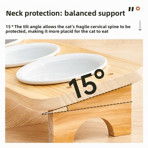 Ciotola per <span class=keywords><strong>Gatti</strong></span> Anti-Ribaltamento per Proteggere la Colonna Cervicale, Accessori per Animali Domestici - Product Image 5