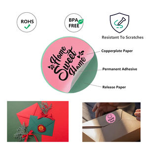 Nouveaux autocollants personnalisés pour badge nominatif, rouleau de papier, vinyle adhésif, étiquette imperméable, impression de logo, <span class=keywords><strong>autocollant</strong></span> - Product Image 3